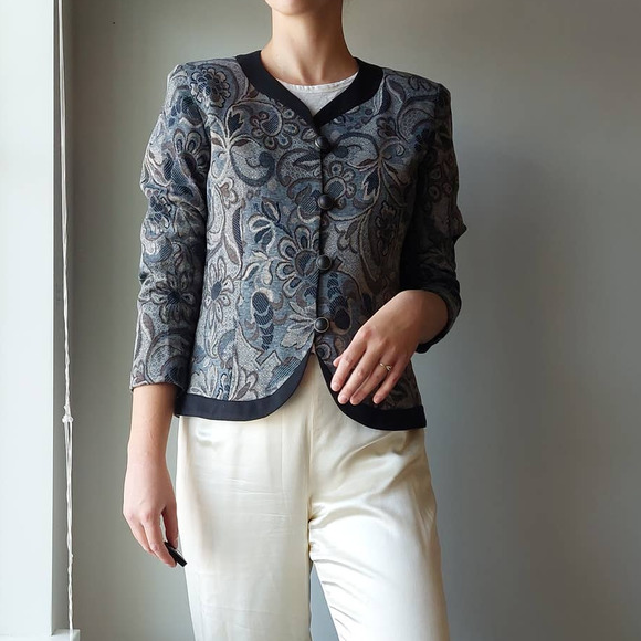 Vintage 1980s Pablo Collection Tapestry Bomber Jacket - Picture 2 of 9